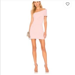 NWT “Diana” one shoulder bodycon blush dress